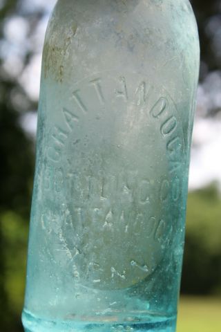 Chattanooga Tennessee Bottling Co.  Oval Slug Bottle Tenn Tn Rare Whittled