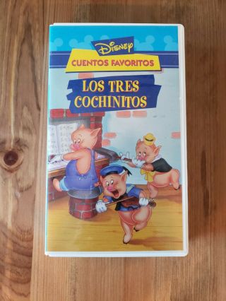 Disney Los Tres Cochinitos Espanol The Three Little Pigs Spanish Vhs Rare