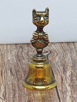 Antique Vintage Art Deco Bronze/brass Cat Service/dinner Bell