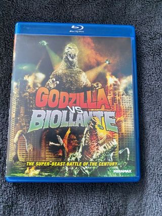 Godzilla Vs.  Biollante Blu - Ray Disc Rare Oop With Godzilla: Kotm Cd