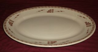Rare Wallace China 15 " Aztec Platter Lg Sz Desert Ware Art Deco