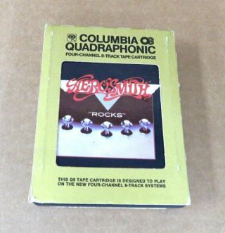 Aerosmith Rocks Quadraphonic Q8 8 - Track Tape Plays Exc Rare