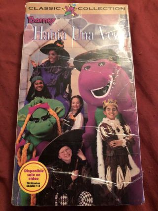 Barney’s Once Upon A Time Spanish Vhs Rare