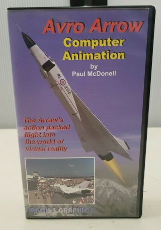 Avro Arrow Computer Animation Rare Vhs Tape Paul Mcdonell Mach 3 Graphics Vtg