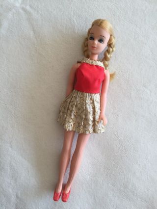 Vintage Topper Dawn Dinah In Dress Made With Zig Zag Dazzler Fabric Check Photos
