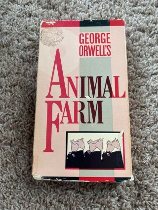 Animal Farm Vhs George Orwell Rare Oop Cult Animation Fast