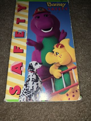 Barney Safety Vhs 1995 Rare Vintage Collectible Kids Show Educational
