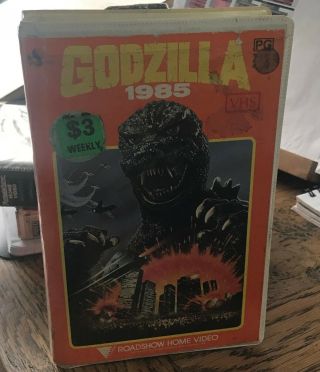 Godzilla 1985 Vhs Video Tape Roadshow Home Video Rare