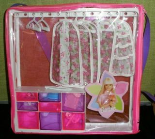 Vintage Barbie Garment Bags & Shoe Bag And Drawers In A Carrying Case - See Descpr