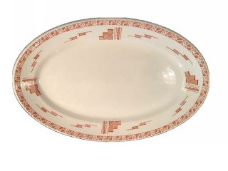 Rare Aztec Pattern Wallace China 11 1/2” Platter