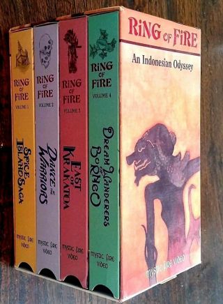 Ring Of Fire: An Indonesian Odyssey,  4 Volume Vhs Box Set Rare Mystic Fire Video