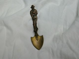 Antique Mining Copper Silver Gold Miner Bronze Shovel Spoon Vintage Souvenir