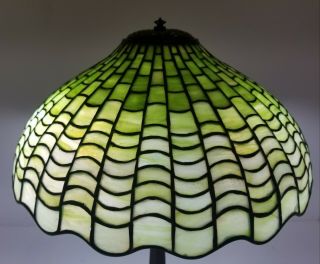 16 " Rare Signed Tiffany Studios Wave Lamp Shade