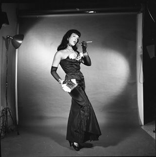 Rare Unpublished Bettie Page 1954 Camera Negative Bunny Yeager Elegant