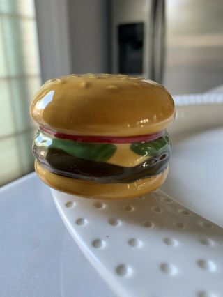 Nora Fleming Retired Cheeseburger Hamburger Mini Version - Rare,  Vhtf