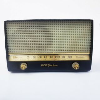 Vintage Black Rca Victor Tube Radio,  Mid Century Radio,  Vintage Decor