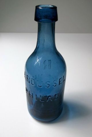 " E.  Roussel Philada (b) R This Bottle Is Never " Iron Pontil.