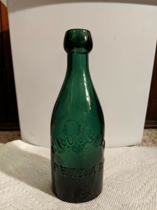 E.  Roussel Philadelphia Soda,  Mineral Water Or Beer Bottle