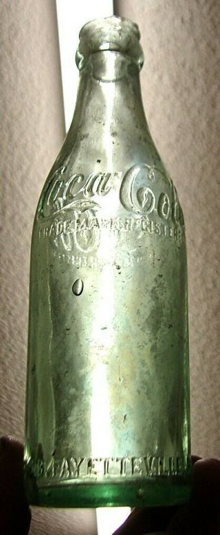1913 Straight Sided Coca Cola Soda Bottle Fayetteville Nc.