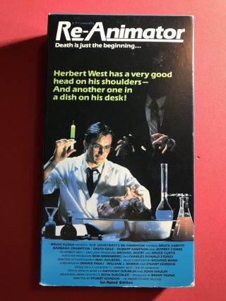 Re - Animator Unrated Vhs Rare Oop Horror Like