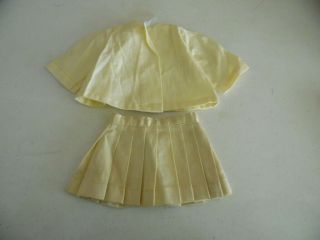 Vintage Tagged Terri Lee Yellow Pleated Skirt W/ Jacket