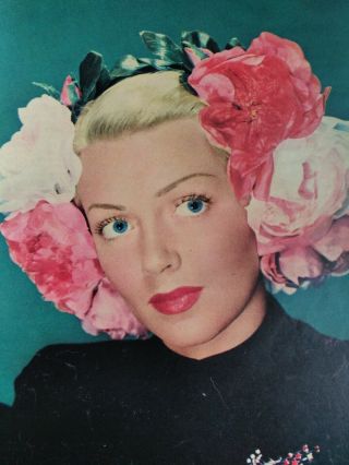 Hollywood 1940s Print Pin Up Rare Portrait Photo Lana Turner Greg Peck