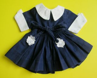Vintage Terri Lee Doll Clothes Navy Blue School Dress