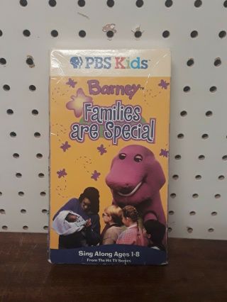 Barney & Friends Vhs: Families Are Special (pbs Kids Edition) • Rare •