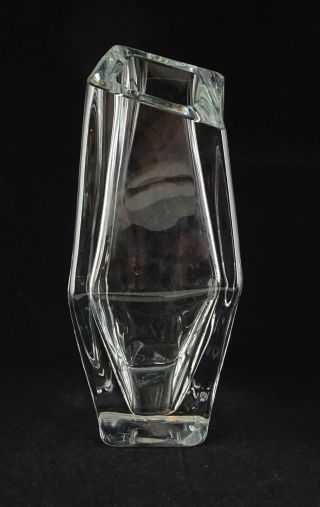 Rare Daum France Crystal Mid Century Modern Vase - Signed