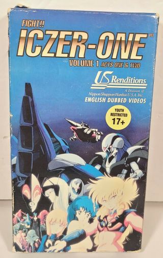 Iczer - One English Dubbed Japanese Anime Movie Vhs Tapes - Volume 1 Rare