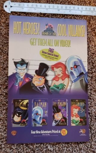 Batman And Robin Animated Show Vhs Rare Print Advertisement