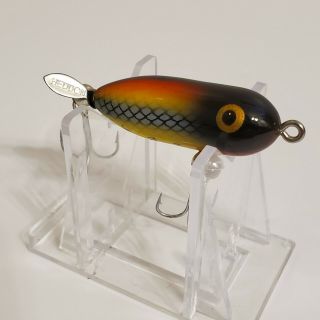 Vintage Style Heddon Tiny Torpedo In A Custom White Scale Pattern