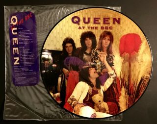 Queen At The Bbc Rare Picture Disc Lp W/sleeve,  Sticker Freddie Mercury Beeb Rare