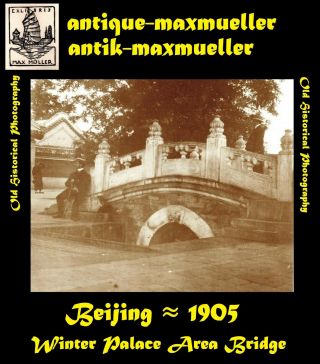 Photo China Beijing Peking Winter Palace Area Bridge Orig ≈ 1906