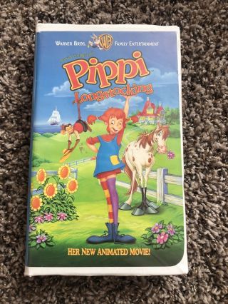 Pippi Longstocking Animated Movie Vhs Oop Htf Rare