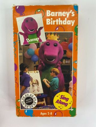 Barney’s Birthday 1992 Vhs - Rare First Release Vintage Oop
