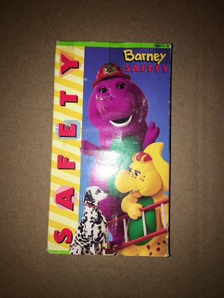 Vhs Barney & Friends Barney Safety 1995 Tape Oop Rare