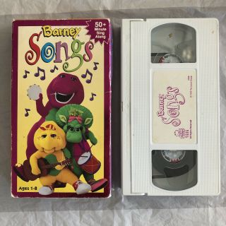 Vhs — Barney Songs (1995,  50m) Rare “barney Home Video” Edition