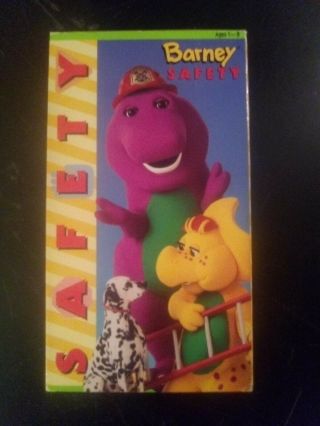 Barney - Barney Safety (1995) Vhs - Rare Oop White Vhs Barney Home Video
