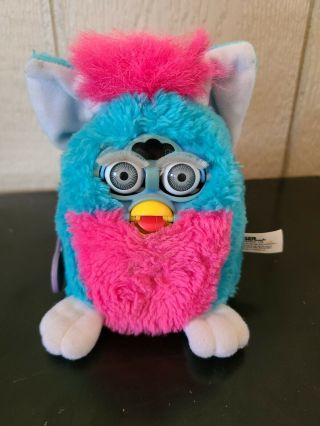 Rare Vintage Furby Babies Clown 1999 70 - 940 Blue And Pink