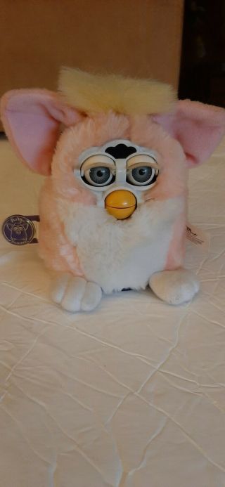 Vintage Baby Furbie Tiger 1999 70 - 940 Pink Yellow Hair,  With Tags Great